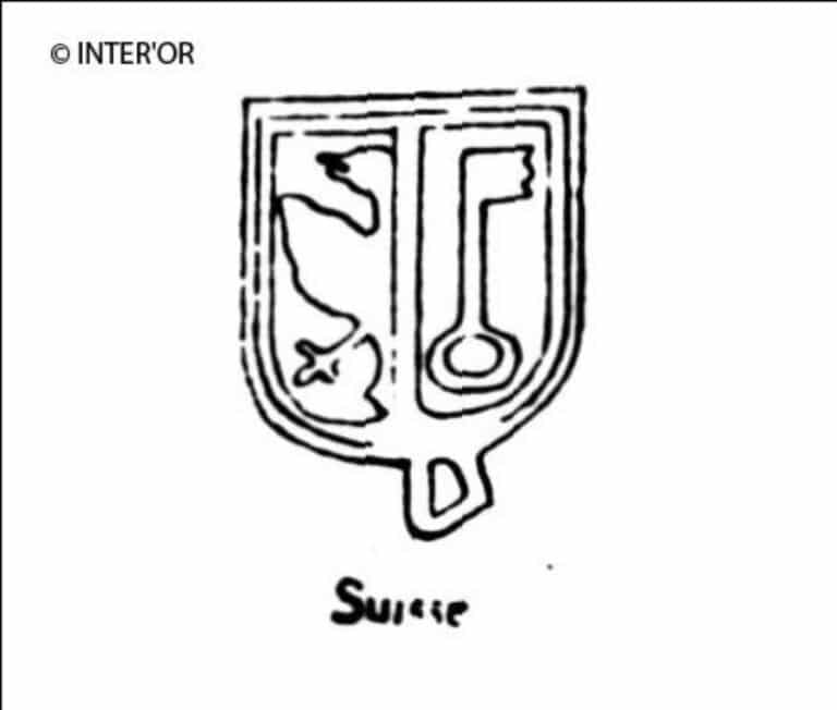Aigle vue de moitié et clef