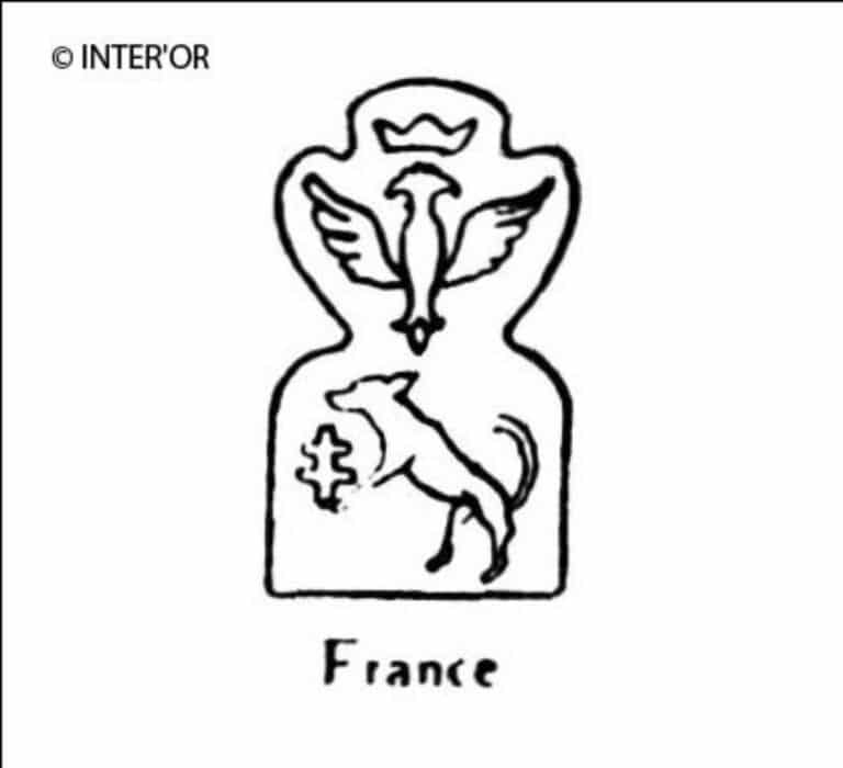 Alerion couronne sur un levrier