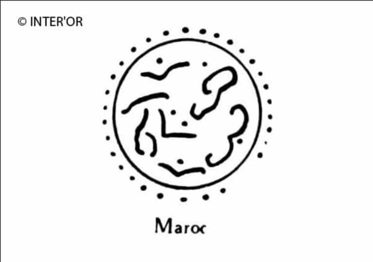 Caracteres arabes dans un cercle pointille