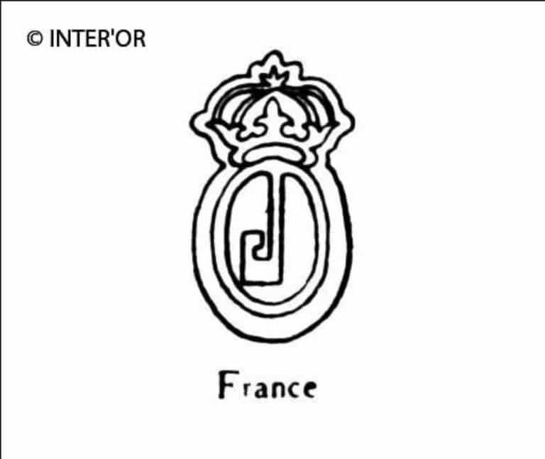 Clef dans un o couronne