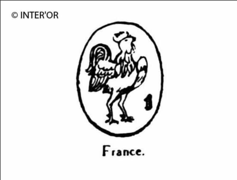 Coq chantant (tête à droite)