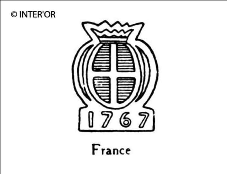 Croix dans armoiries couronnees 1767