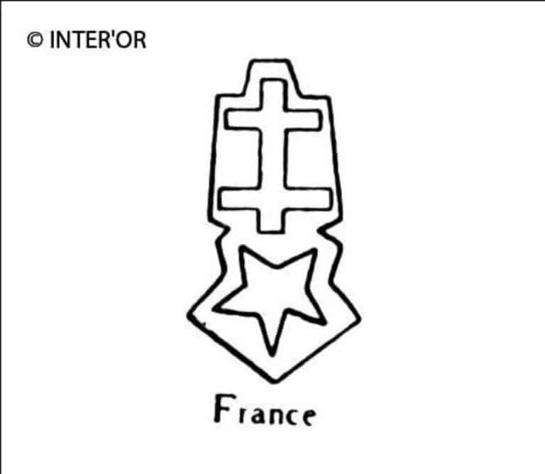 Croix de lorraine sur etoile