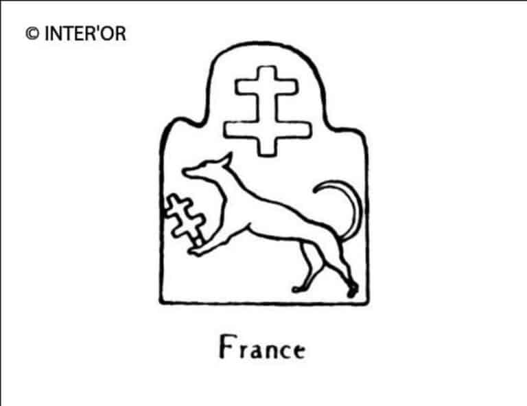 Croix de lorraine sur un levrier