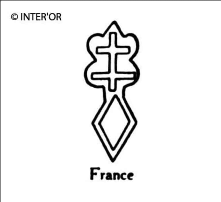 Croix de lorraine sur un losange