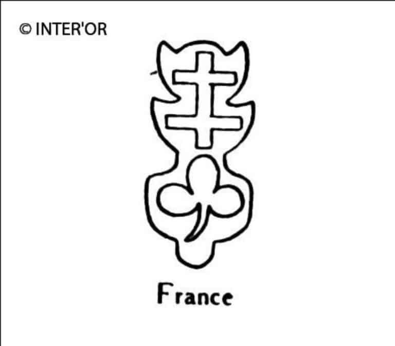 Croix de lorraine sur une feuille