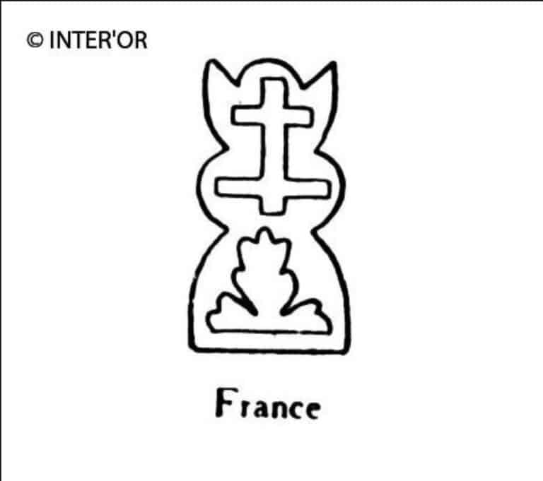 Croix de lorraine sur une feuille