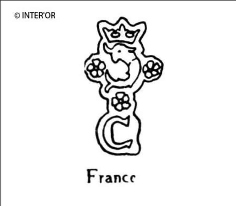 Dauphin couronne 3 fleurs c