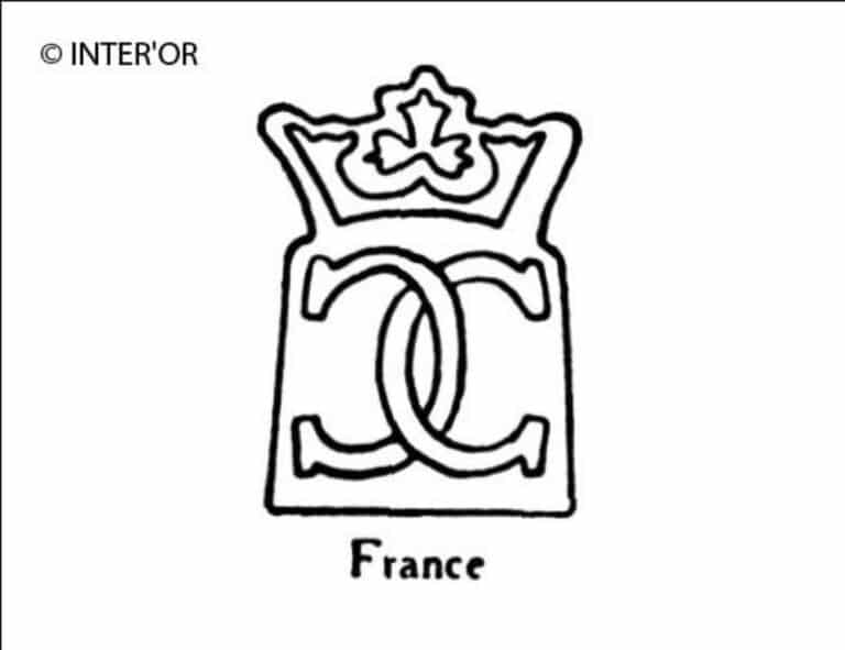 Deux c adosses et entrecroises sous couronne