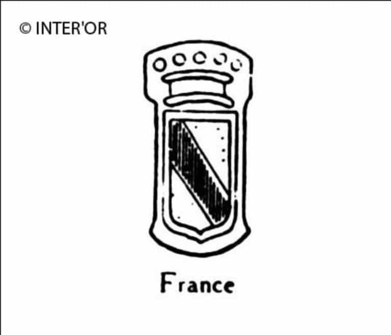 Ecusson a une bande sous couronne