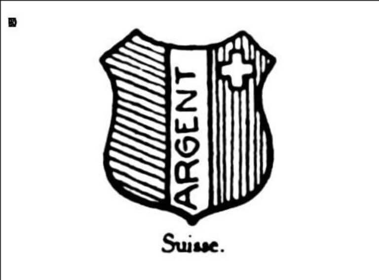 Ecusson avec croix federale et argent