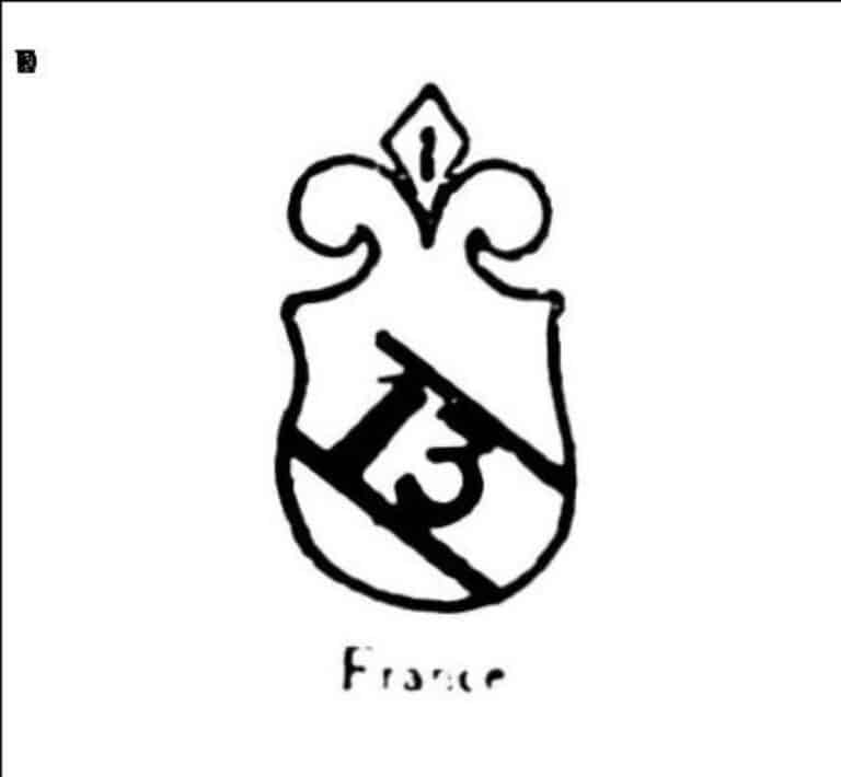 Ecusson barre nombre 13