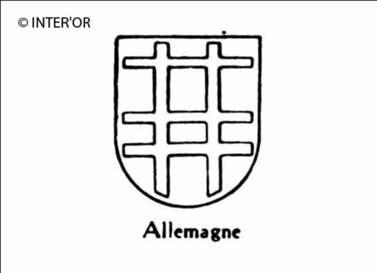 Ecusson renfermant une barriere