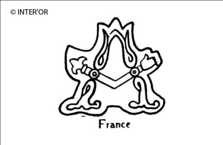 Lettre a petite fleur de lys a gauche