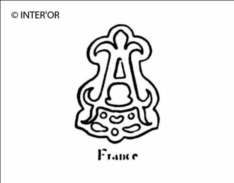 Lettre a sur une couronne