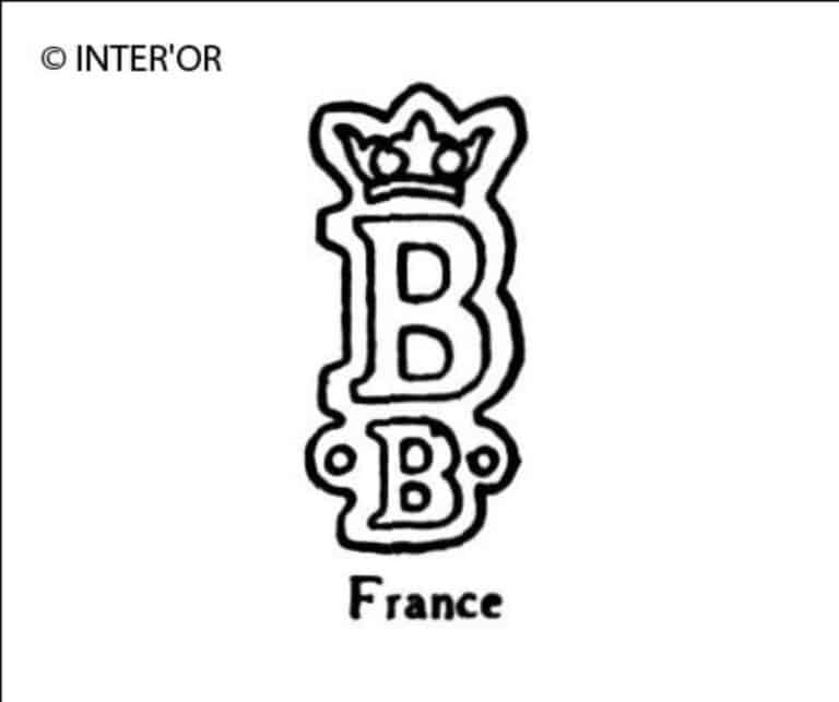 Lettre b couronnee b