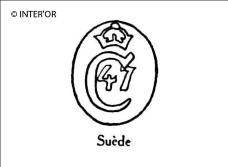 Lettre c 47 sous couronne