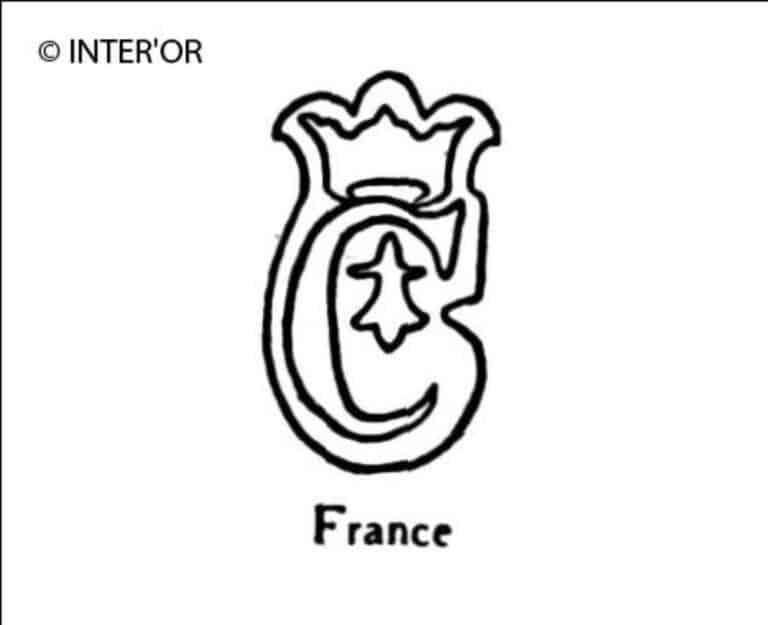 Lettre c couronnee renfermant une hermine