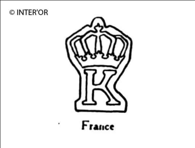 Lettre e couronnee