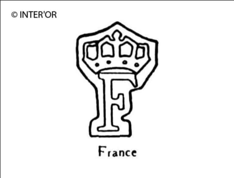 Lettre f couronnee