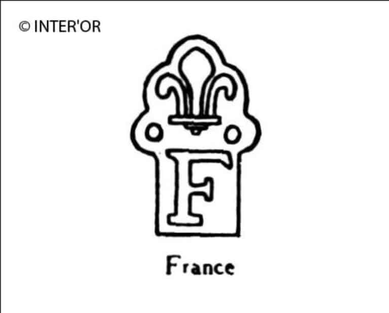 Lettre f fleurdelisee