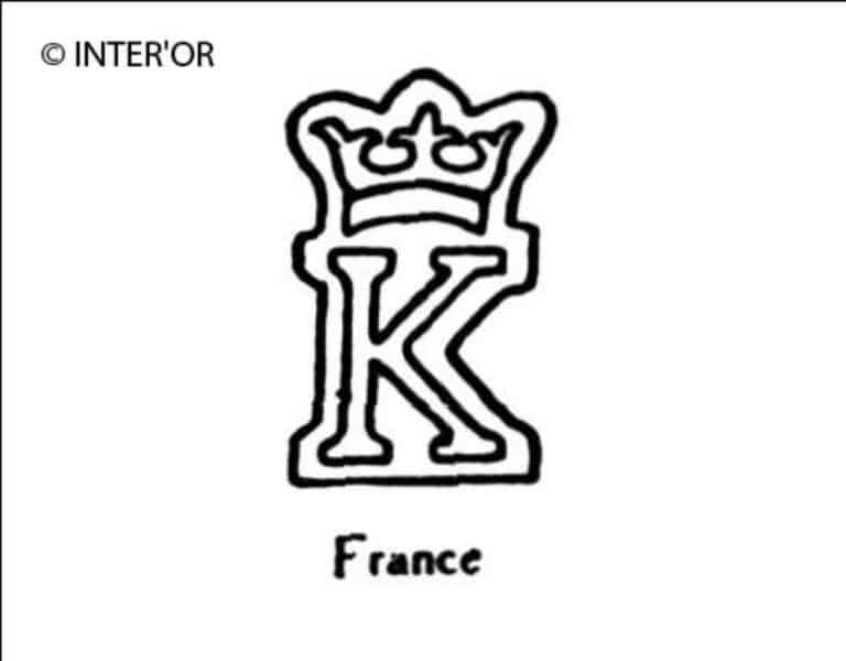 Lettre k couronnee