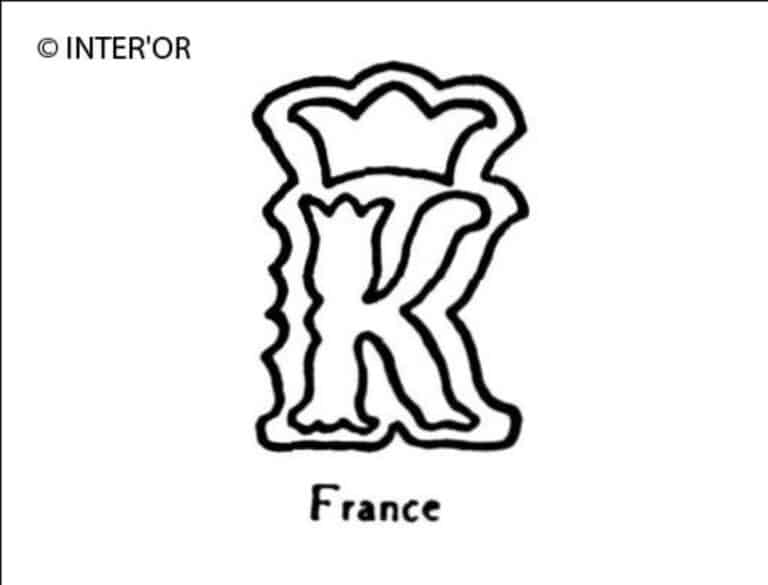 Lettre k couronnee
