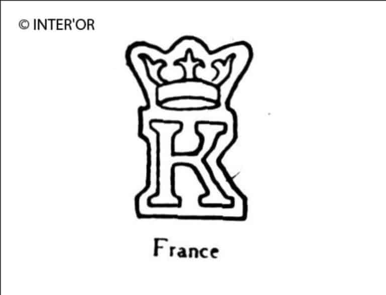 Lettre k couronnee