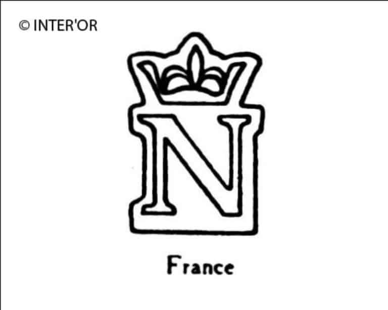 Lettre n couronnee