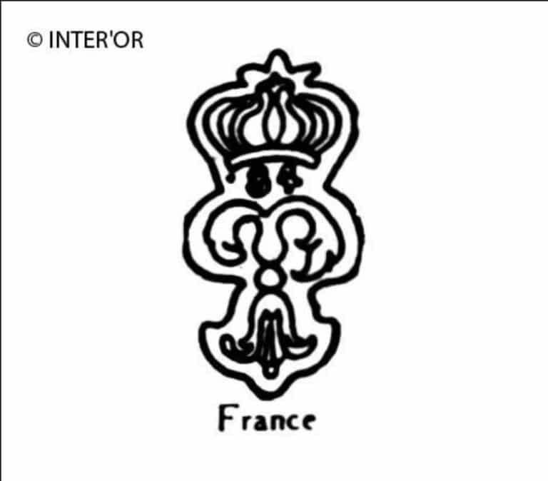 Lettre p couronne avec chiffres 84