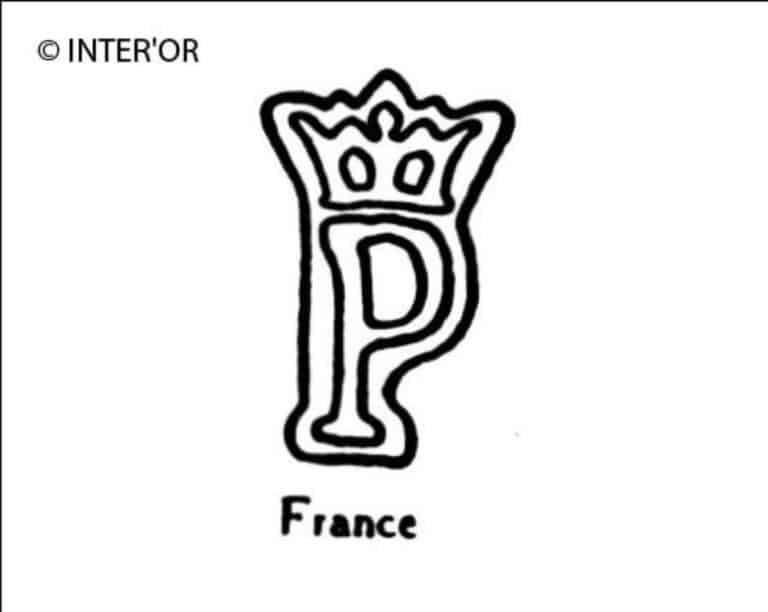 Lettre p couronnee