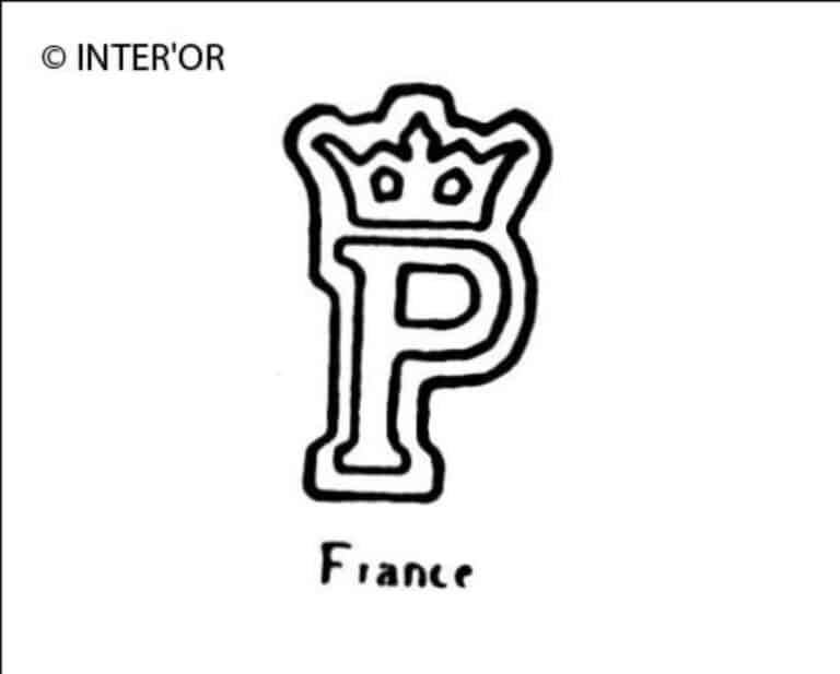 Lettre p couronnee