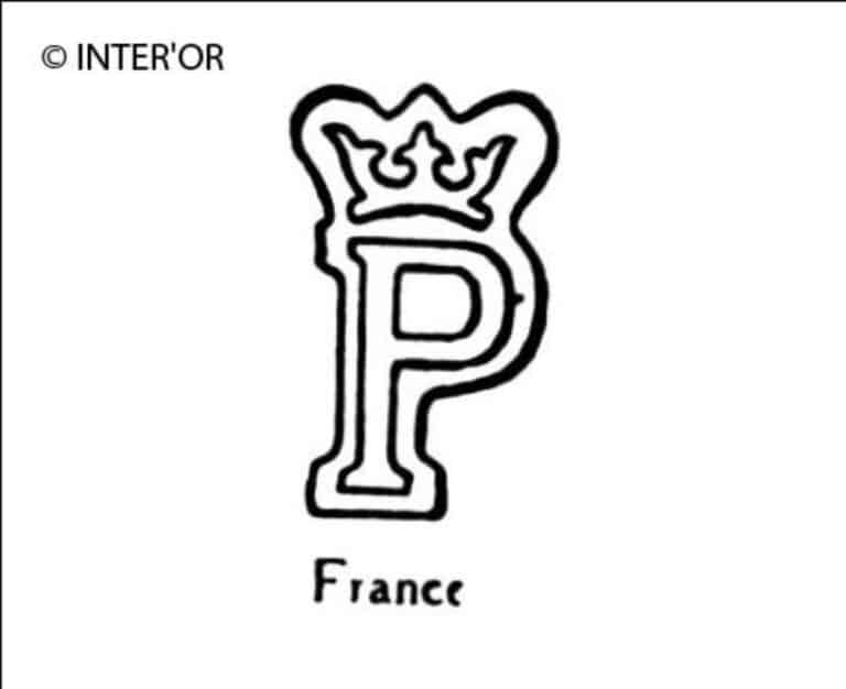Lettre p couronnee