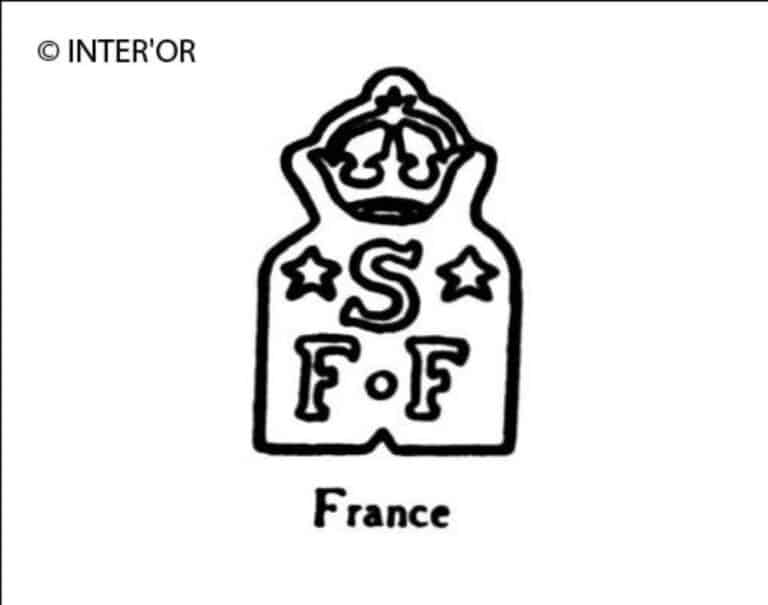 Lettre s entre 2 etoiles f f le tout couronne
