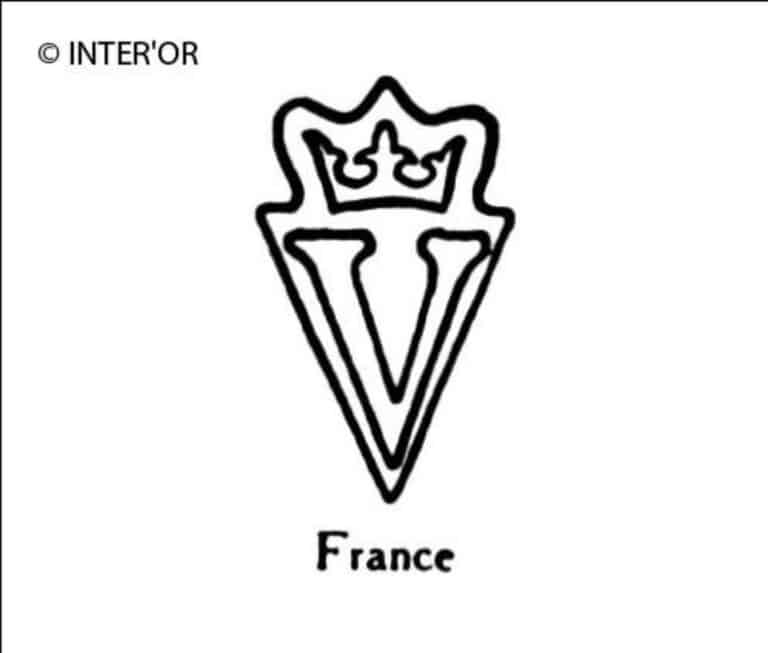 Lettre v couronnee