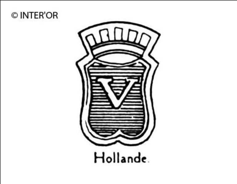 Lettre v couronnee