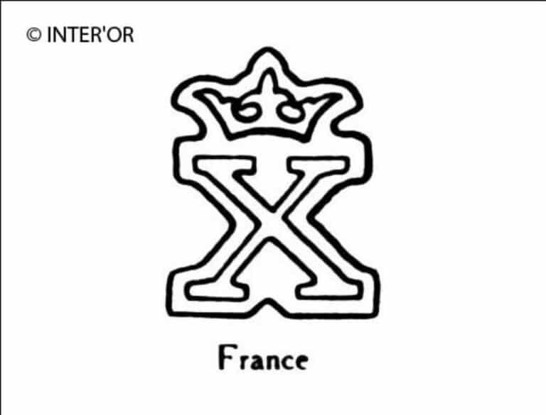 Lettre x couronnee