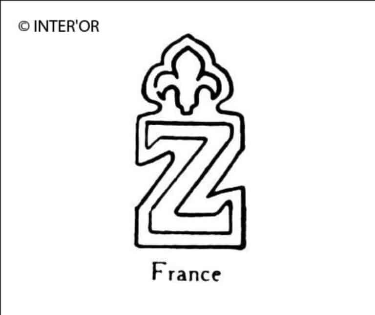 Lettre z fleurdelisee