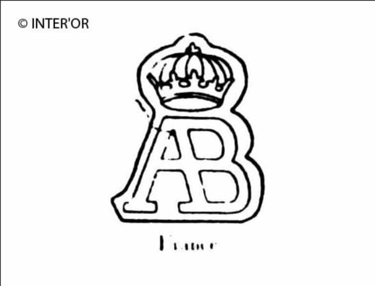 Lettres a b couronnees