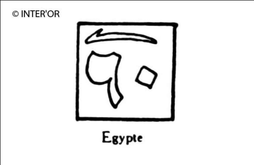 Lettres arabes dans un carre