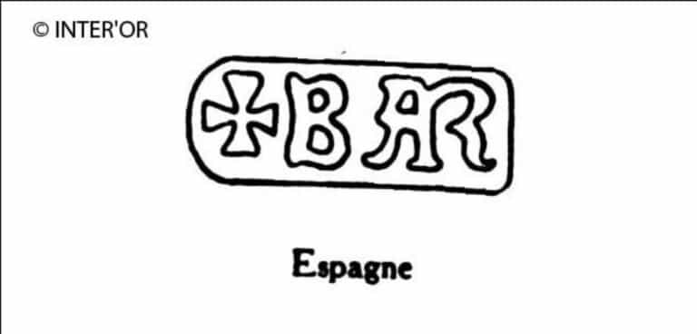 Lettres b a r et croix