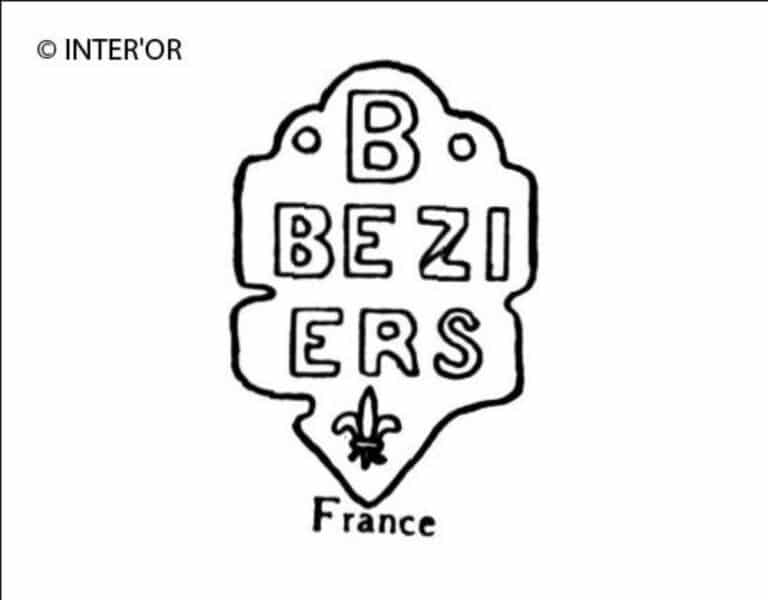 Lettres beziers lettre b et fleur de lis