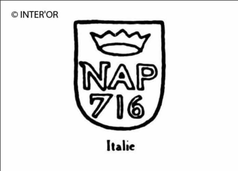 Lettres n. A. P couronne nombre 716