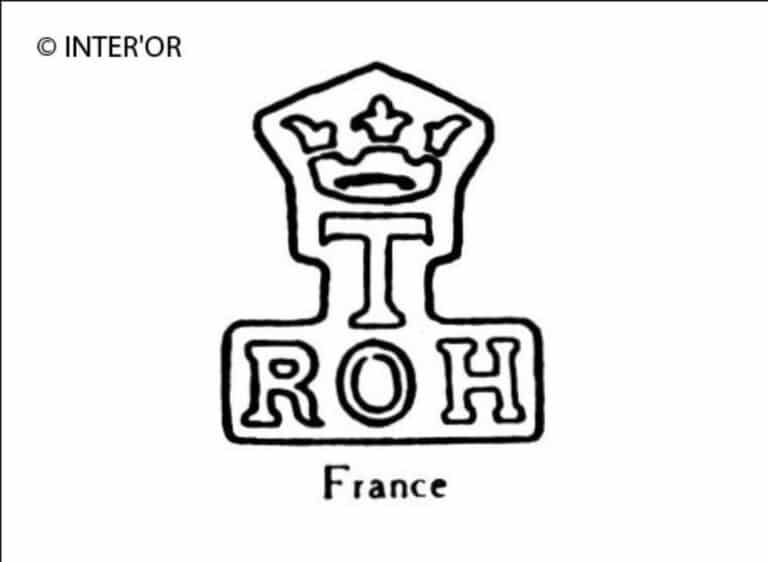 Lettres r o h sous t couronne