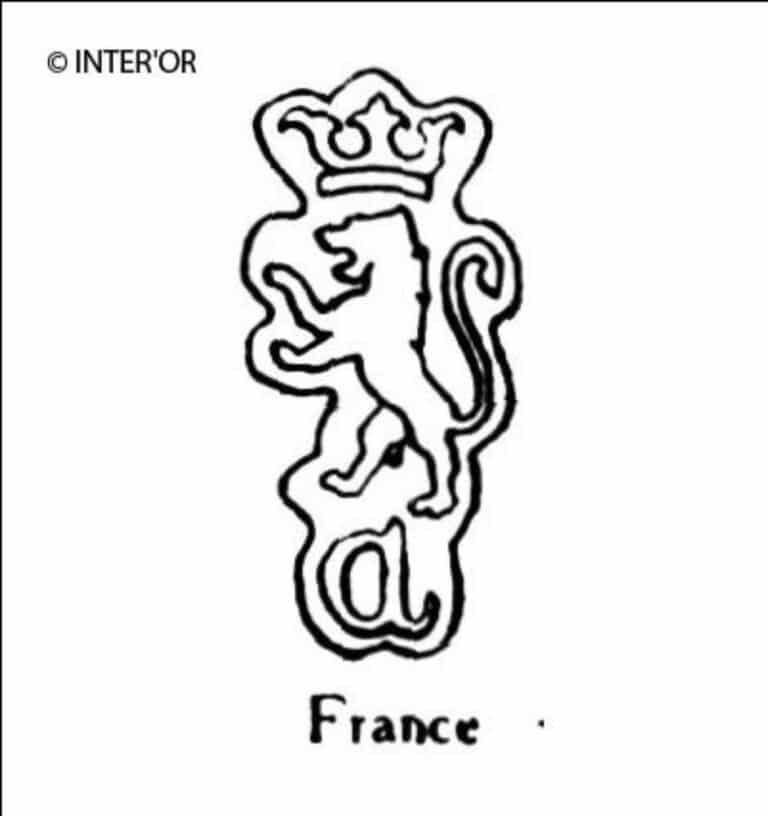 Lion debout couronne a minuscule