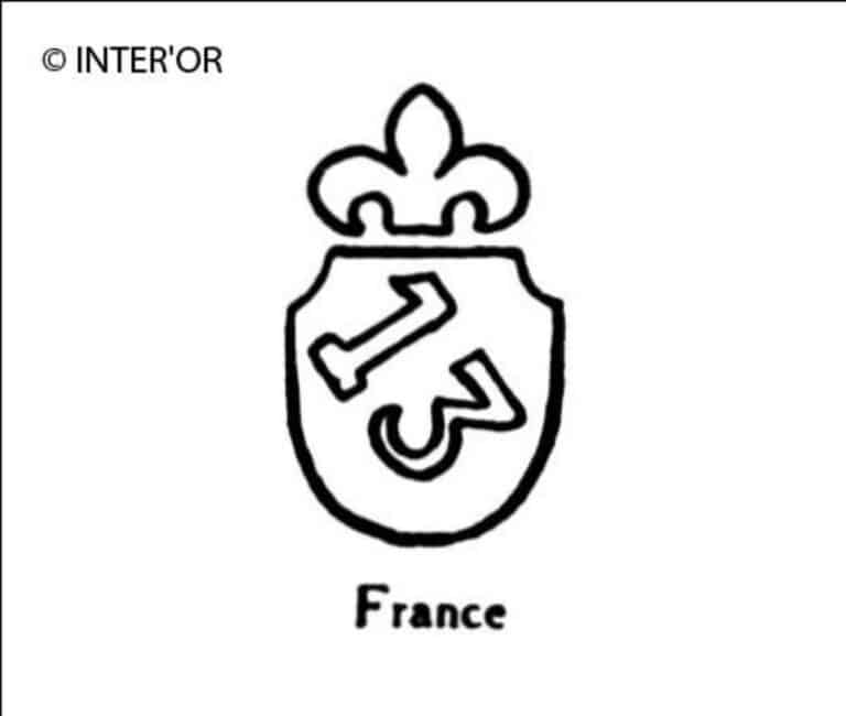 Nombre 13 dans un ecusson
