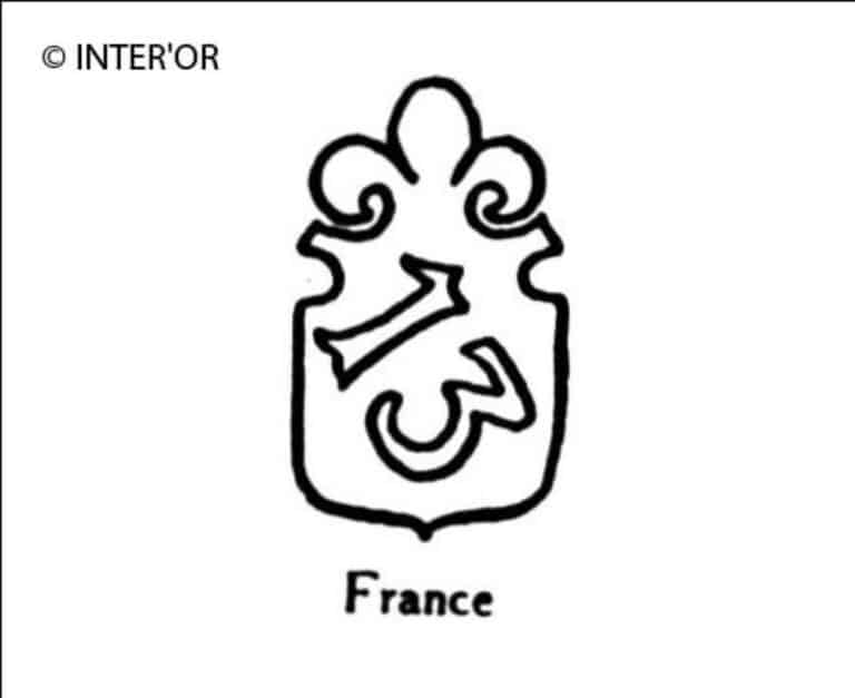Nombre 13 dans un ecusson