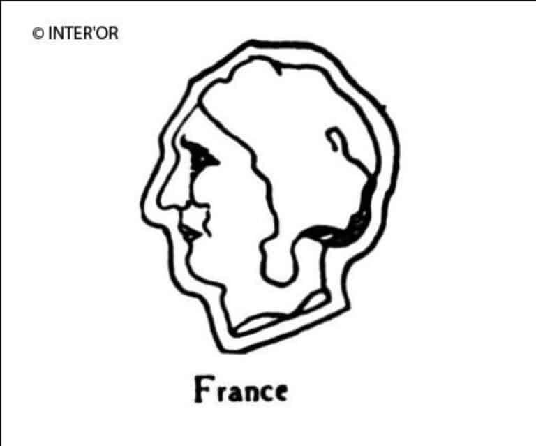 Tete d'homme de profil à gauche