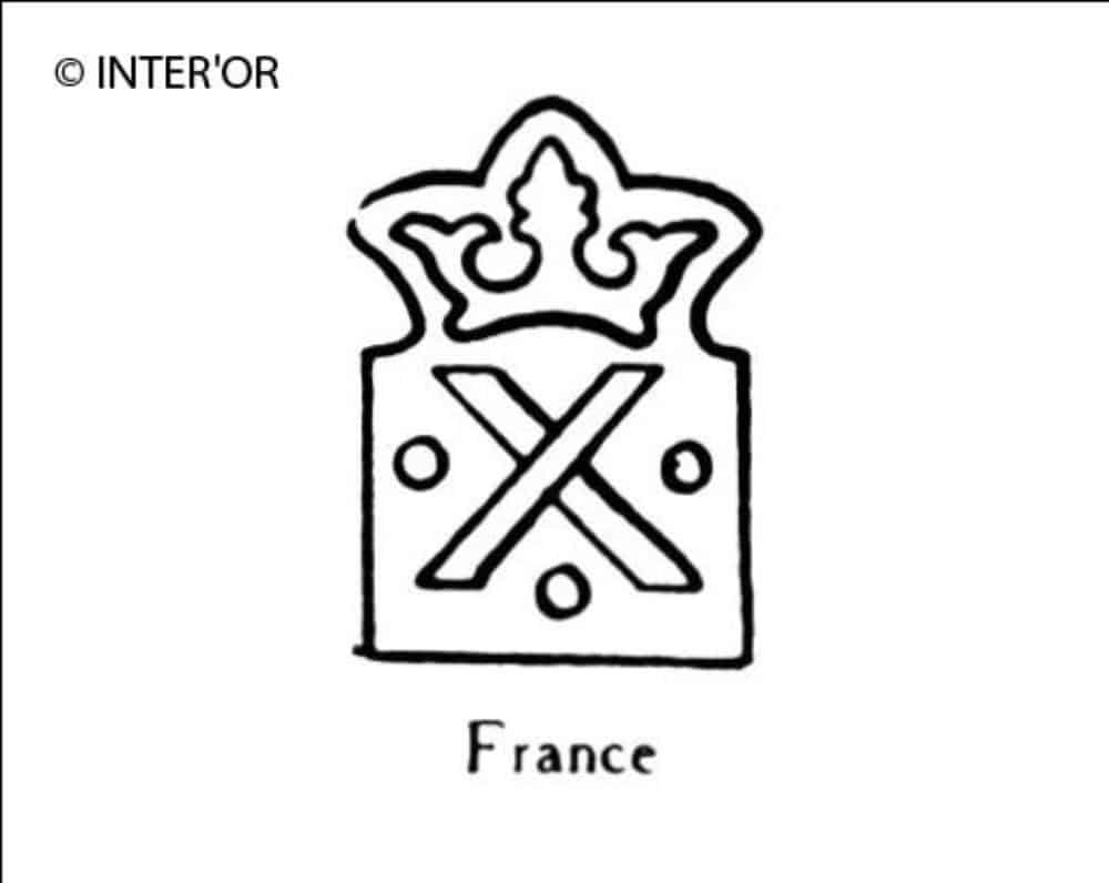 X couronne (deux barres en forme d')